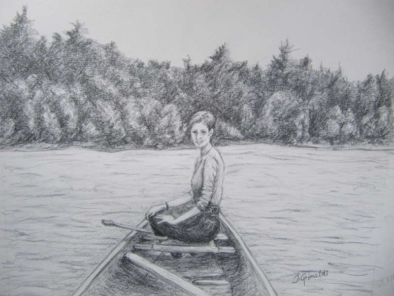 Self-portrait as a young artist, Elbow Lake. 