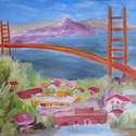 Sketch of the Golden Gate Bridge   