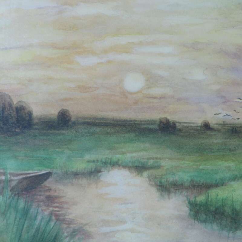 Marsh At Sunset (After Bricher) 